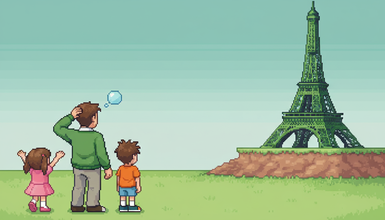 Famille face à la Tour Eiffel